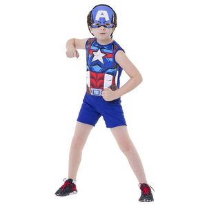 Fantasia Capitão América Infantil Pop Com Máscara Tamanho P