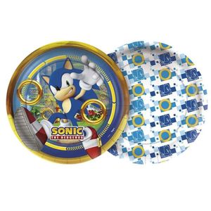 Prato Redondo Sonic 18cm - 12 Unidades