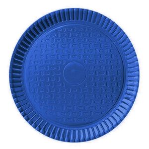 Prato De Papelão Laminado Azul Escuro P7 - 35cm