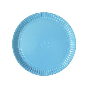 Prato De Papelão Laminado Azul Claro P5 - 28cm