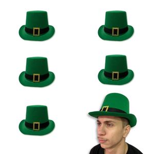 Kit 5 Chapéu Cartola Verde Day Irish Leprechaun