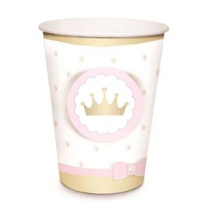Copo De Papel Reinado Princesa - 240ml - 8 Unidades