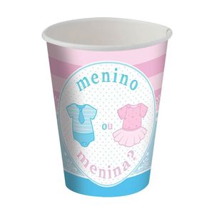 Copo Menino Ou Menina Chá Revelação - 8 Unidades