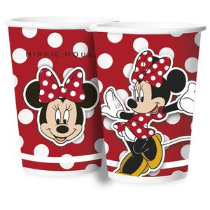Copo De Papel Minnie Mouse Poá - 180ml - 12 Unidades