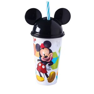 Copo Com Canudo Mickey Com Orelhas - 500ml