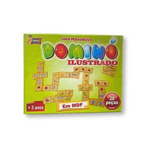 Jogo De Dominó Pedagógico Ilustrado Modelo Insetos
