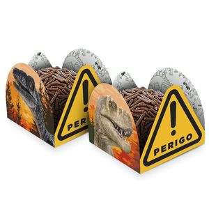 Porta Forminha 4 Pétalas Reino Dos Dinossauros - 50 Unidades