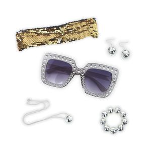 Kit Discoteca Anos 80 Fantasia Festa Retrô Adulto Cosplay