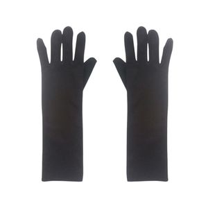 Kit 10 Pares De Luvas Longas Para Fantasias - 40cm Cor Preto