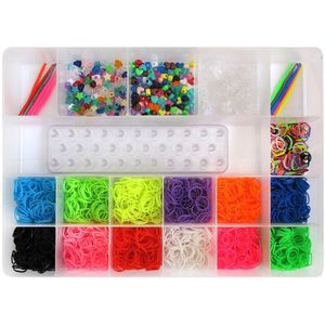 Kit Pulseira De Elástico Com Caixa Organizadora G Euqfiz