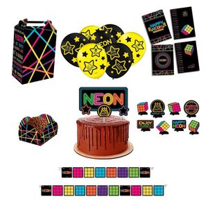 Festa Neon Kit Só Um Bolinho - 89 Peças