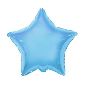 Balão Metalizado Estrela Azul Neon - 18 Polegadas