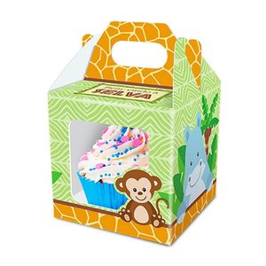 Caixa Cupcake Safari Bem Vindo A Selva - 8 Unidades