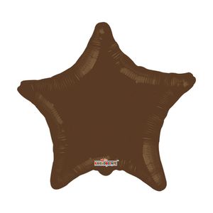 Balão Metalizado Estrela Marrom - 18 Polegadas