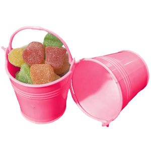 Mini Balde Para Lembrancinhas Rosa - 12 Unidades