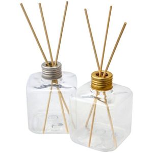 Kit 2 Frascos De Plástico Aromatizador Cubo Com Varetas - 200 Ml