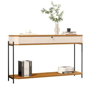 Aparador De Sala Aparador Para Sala Buffet 1 Gaveta - Off White Nature Preto Off White Nature Preto