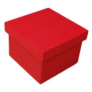 Caixa Pequena Para Lembrancinhas Em Mdf (7x7x5,5) Vermelho