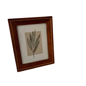 Porta Retrato Madeira Nobre- Fio Dourado 10 X 15cm