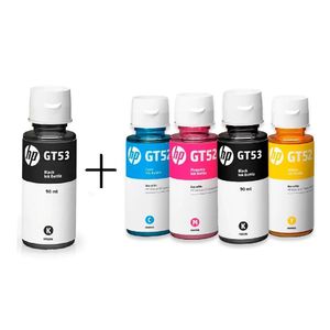 Kit 5 Refil Tinta Impressora HP 52 GT52 + 53 GT53 GT51 Original 2 Preto 3 Colorido