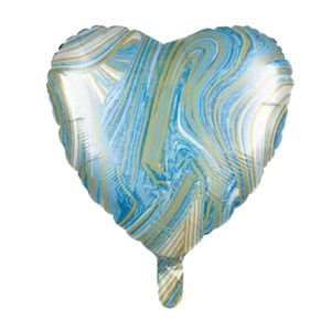 Balão Metalizado Coração ágata - 18 Polegadas Cor Azul