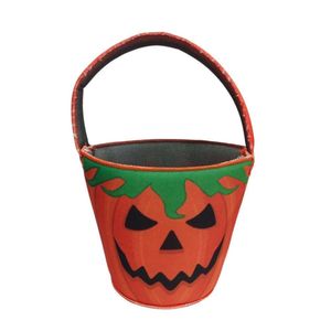 Balde Halloween Cesto De Espuma Com Alça Modelo Abóbora