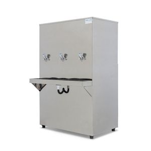 Bebedouro Purificador Industrial Blue Coluna 3 Torneiras Natural E Gelada 100L PIC100L220VN-3T Inox 220V