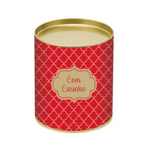 Lata Para Presente Vermelha Elegance