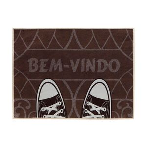 Tapete De Porta Estampado Bem Vindo Berlim