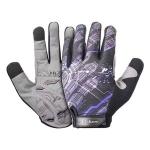 Luva Bike Antishock Poker Gel Dedo Longo Motion - Ptomar - G