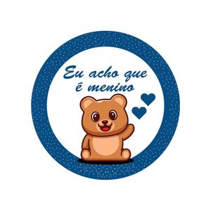 Adesivos Personalizados Chá Revelação - Menino E Menina 5x5cm Azul