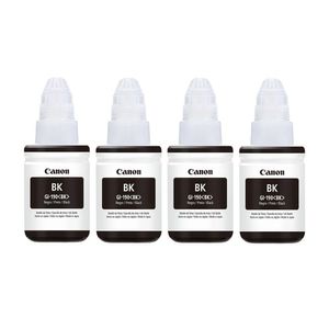 Kit 04 Refil Preto Tinta Original Canon G190 Gi190 Gi-190 G1100 G2100 G3100 G3102
