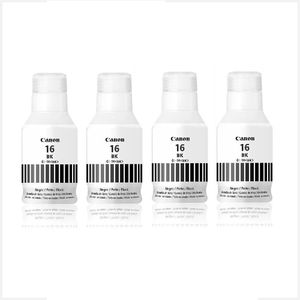 Kit Refil De Tinta Canon Gi-16 4x Un Preto Original Gi16 G16 Bk Gx5010 Gx6010 Gx7010