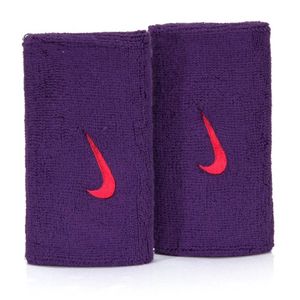 Munhequeira Nike Swoosh Longa Com 02 Unidades Roxa E Vermelha