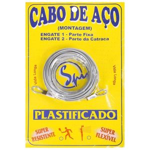 Cabo De Aço Spin Plastificado Para Rede De Tênis