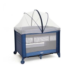 Berço Para Bebê Hello Infanti Azul Com Mosqueteiro 0 A 15kg Azul