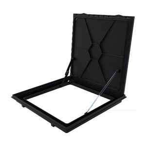 Tampa Casa Maquina 90x90cm Com Rebaixo Para Alumínio Preta