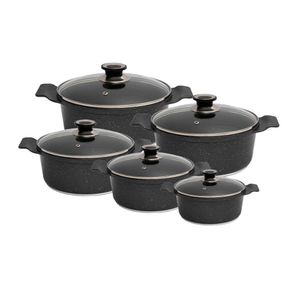 Jogo Panelas Granito Antiaderente Gourmet Javali Aa 16a24cm