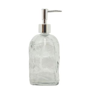 Saboneteira Porta Sabonete Líquido Vidro Clear Geométrico 500ml - Tuut