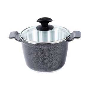 Caldeirão Preto Craqueado Alça Alumínio Diamantado Tv 16cm