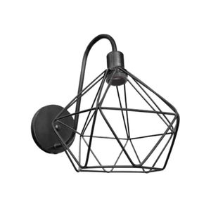 Arandela Aramada Diamante Preta E-27 Lumanti