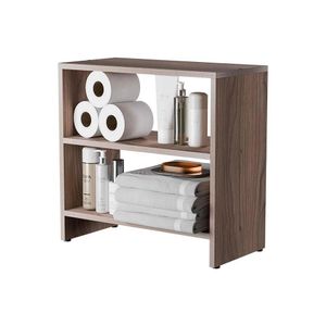 Gabinete Armário Organizador Para Banheiro 50cm Nogal