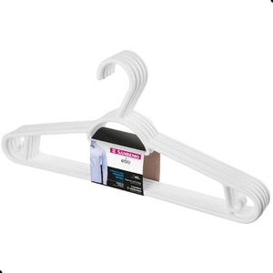 Kit Cabide Plástico Adulto 40cm Branco Sanremo 30 Unidades