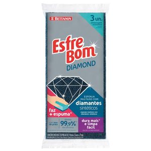 Esponja Multiuso Diamond Esfrebom Bettanin 3 Unidades