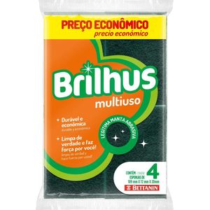 Esponja Multiuso Brilhus Bettanin 4 Unidades