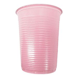 Copo Descartável Rosa Claro De Festa - 200ml - 50 Unidades
