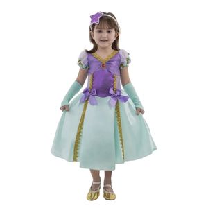 Fantasia Princesa Sereia Infantil Vestido Com Tiara Tamanho G