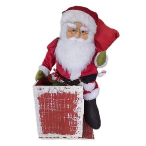 Boneco Papai Noel Tradicional Na Chaminé - 90cm