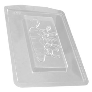 Forma De Silicone Família Coelho - 7,8cm X 15,7cm - 4 Un