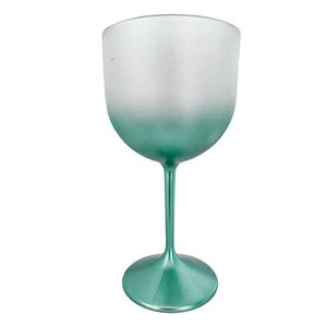 Taça De Gin Acrílico Verde Tiffany Degradê 450ml